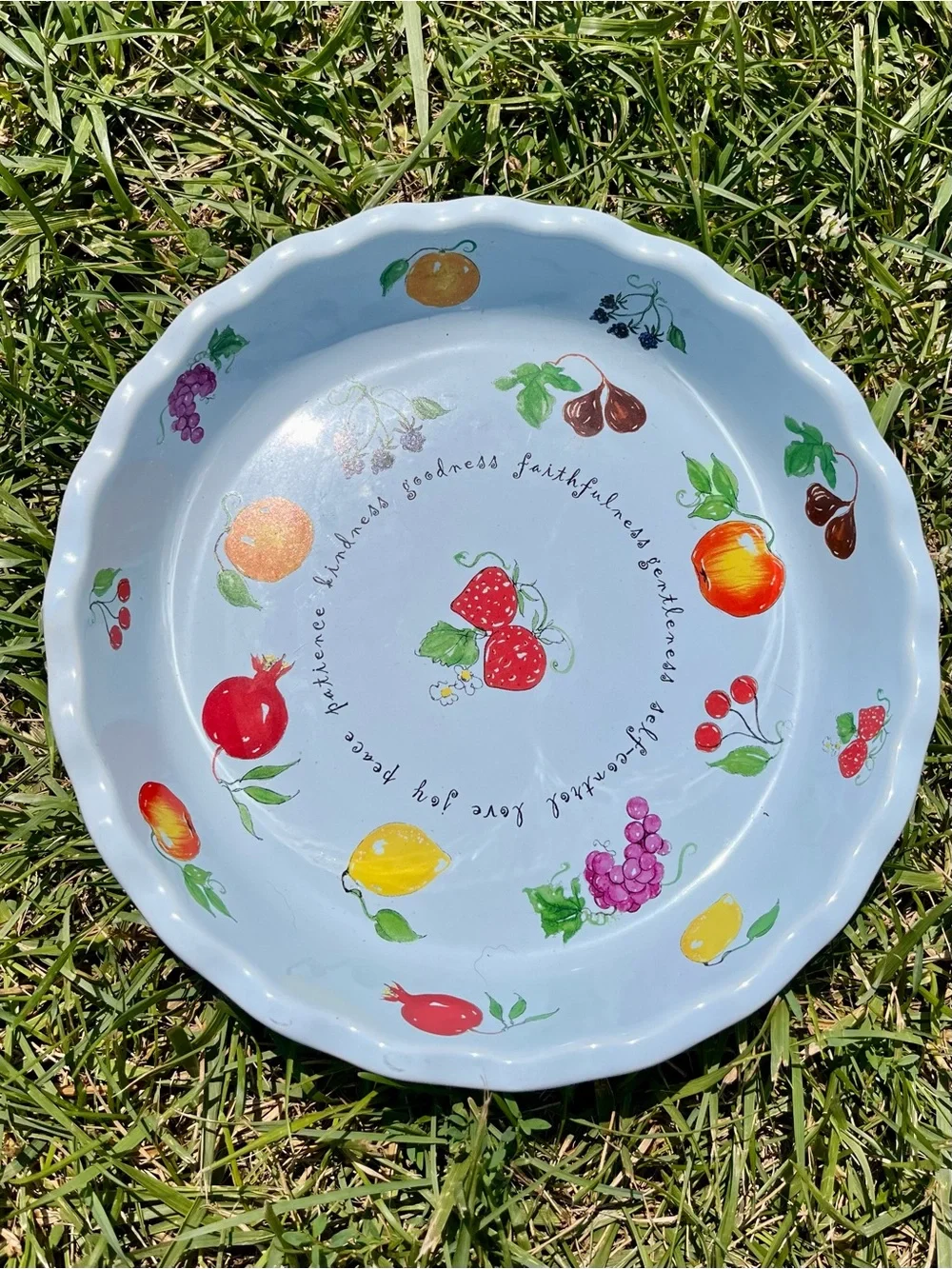 Fruit of the Spirit- Christian Pie Dish